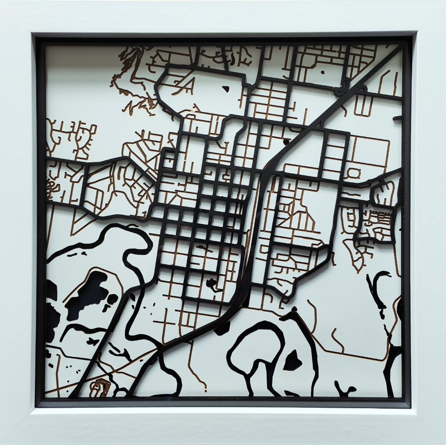 Laser Cut Map